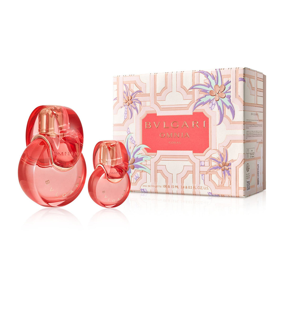 Shop now at Beauty Vendor Australia Online -Bvlgari Omnia Coral Set : Eau de Toilette 100 ml + Eau de Toilette 15 ml - Premium Range from BVLGARI - Just $242!