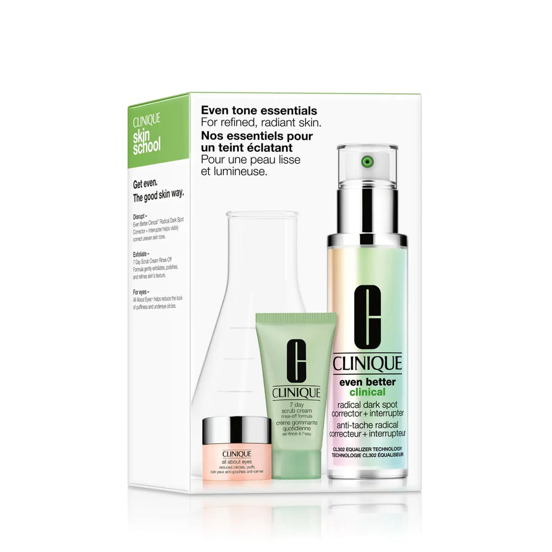 Clinique EVEN TONE ESSENTIALS SET (50ml Dark Sport/30ml Scrub/5ml Eye)