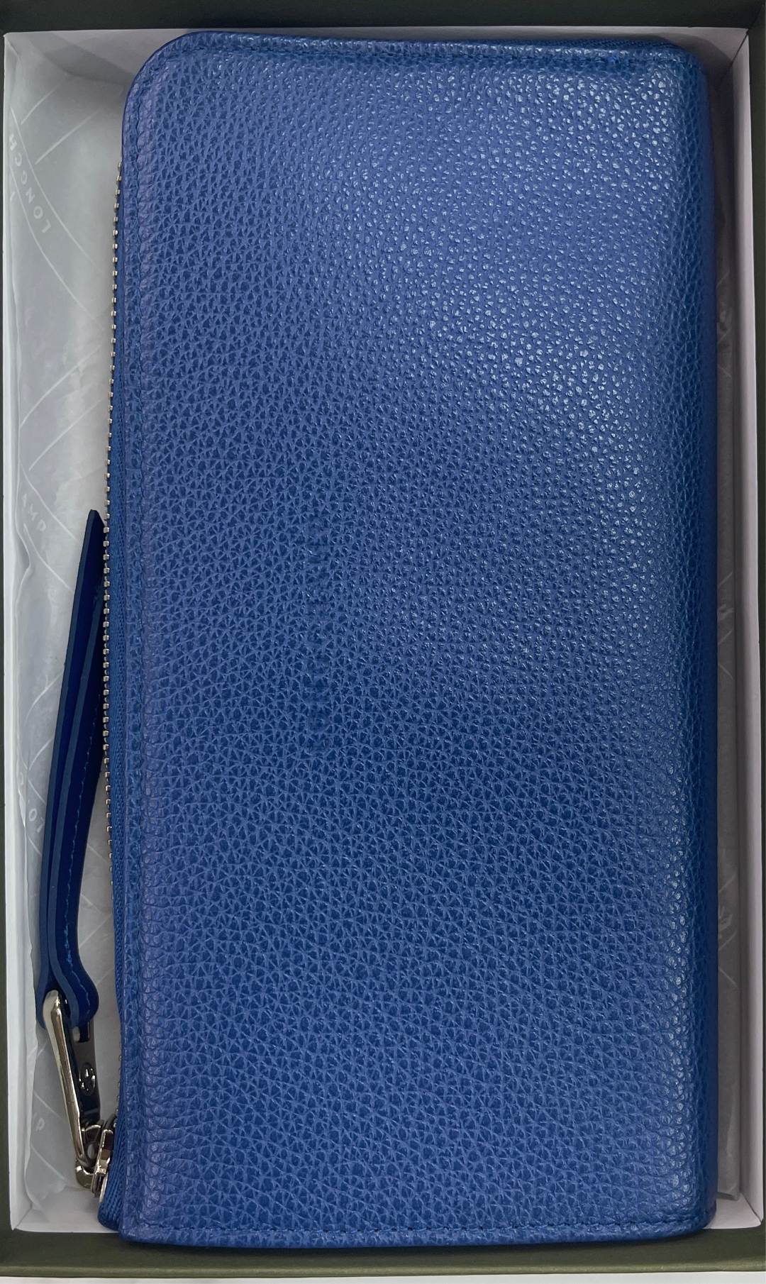 LONGCHAMP LC LE FOULONNE ZIP AROUND WALLET NAVY L3418021556