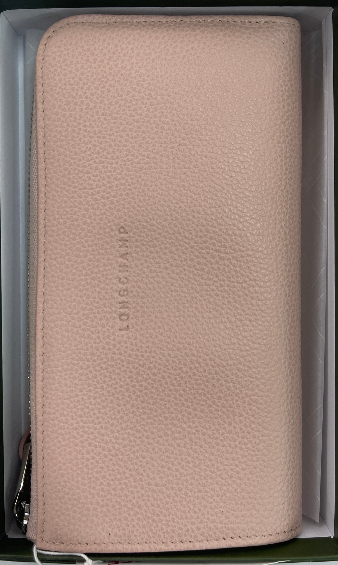 LONGCHAMP LC LE FOULONNE ZIP AROUND WALLET POWDER PINK L3418021507