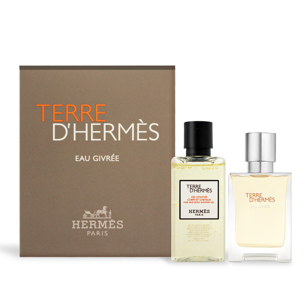 Shop now at Beauty Vendor Australia Online -Hermès Terre d'Hermès Set : Eau Givrée Eau de Parfum 100 ml + Shower Gel 80 ml - Premium Range from Hermes - Just $210!