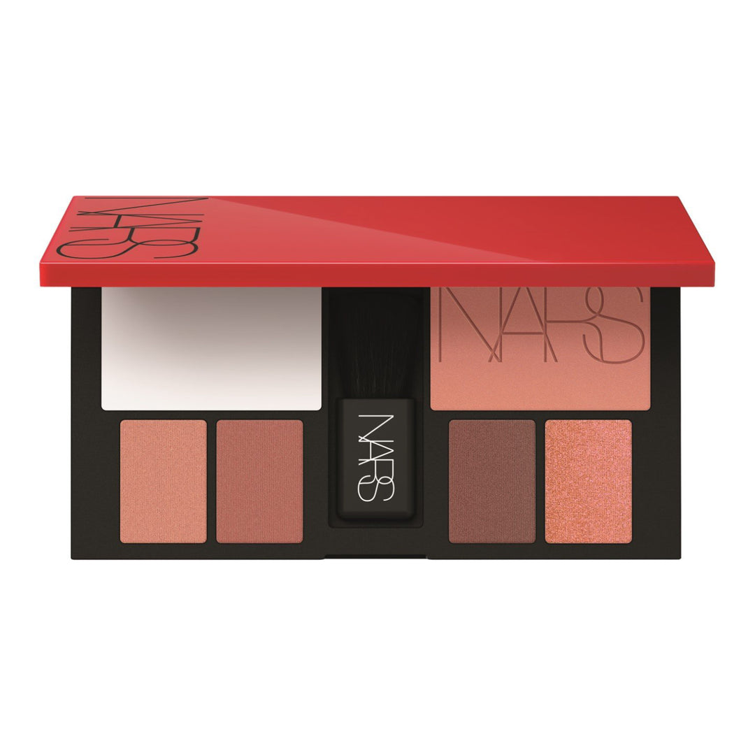 NARS Light Reflecting Set.: Setting Powder + Quad Eyeshadow + Orgasm Blush + Mini Blush Brush + Pouch